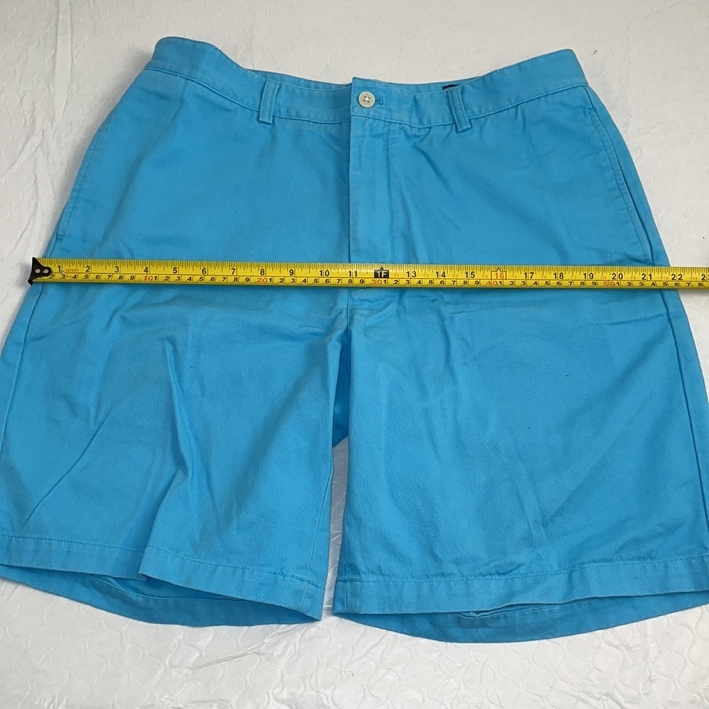 Vineyard Vines turquoise flat front cotton Club shorts - Picture 6 of 7